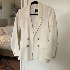Abercrombie white linen blazer